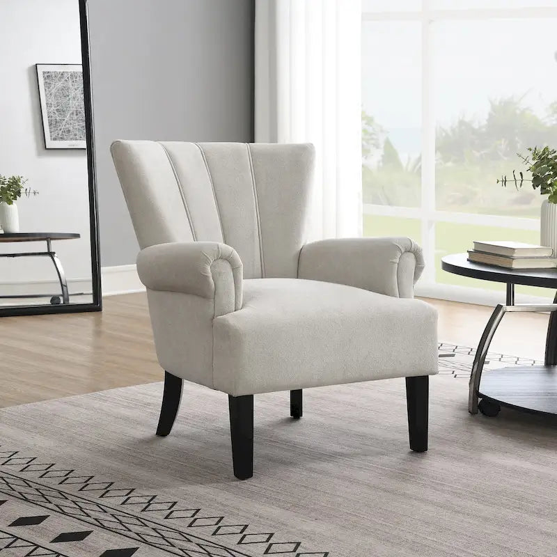 29 Upholstered Arm Chair with High-Density Foam and Channel Back