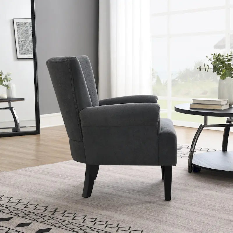 29 Upholstered Arm Chair with High-Density Foam and Channel Back