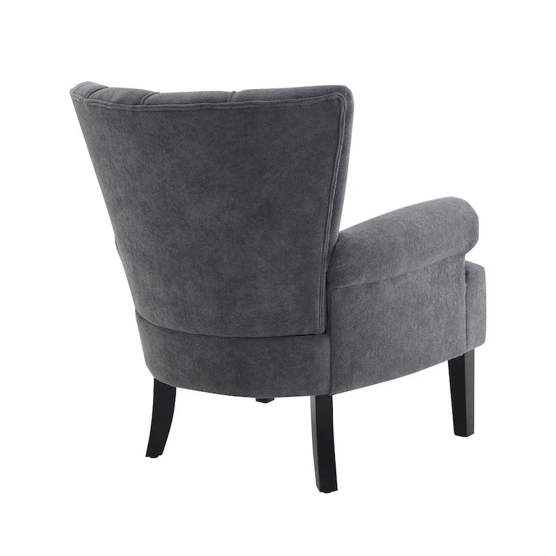 29 Upholstered Arm Chair with High-Density Foam and Channel Back