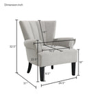 29 Upholstered Arm Chair with High-Density Foam and Channel Back