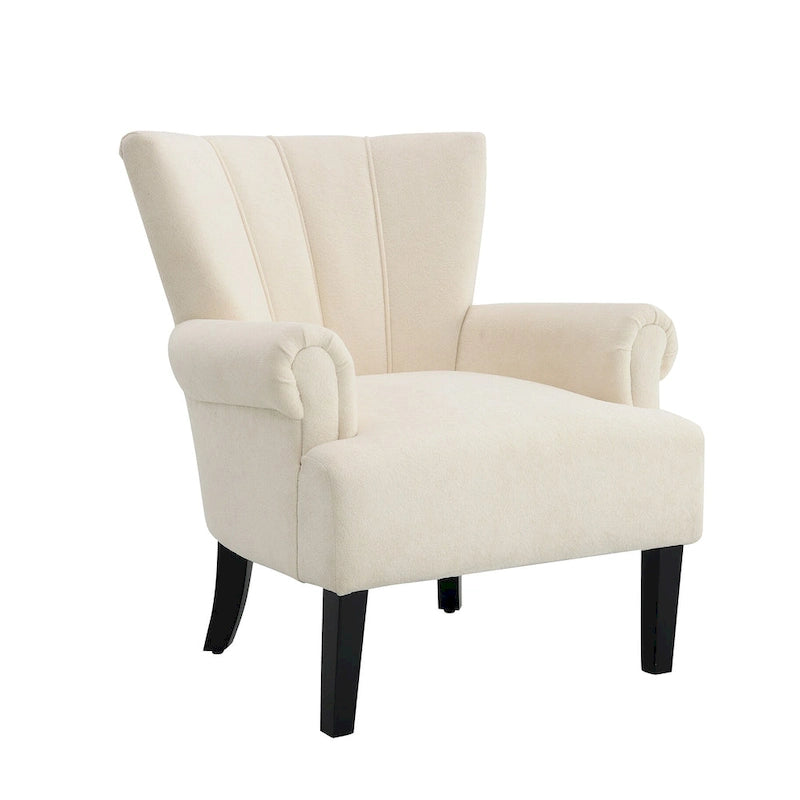 29 Upholstered Arm Chair with High-Density Foam and Channel Back