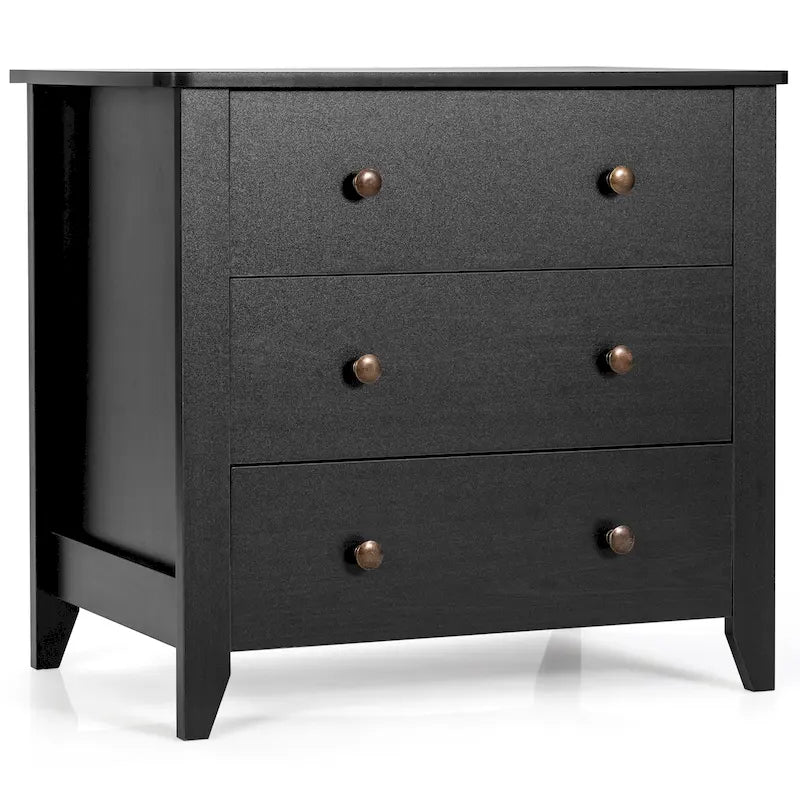 3 Drawer Dresser Chest of Drawers Bedside Table for Living Room