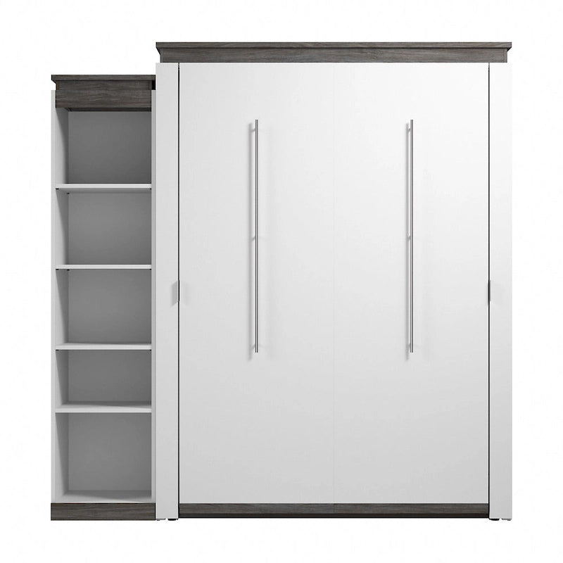 Queen Murphy Wall Bed with Adjustable Shelves 87W
