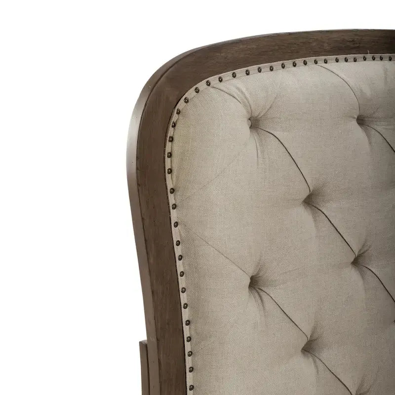 Dusty Taupe Queen Shelter Bed with Upholstered Headboard