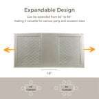 Table de salle à manger extensible glamour de 84 pouces avec base en carreaux miroir