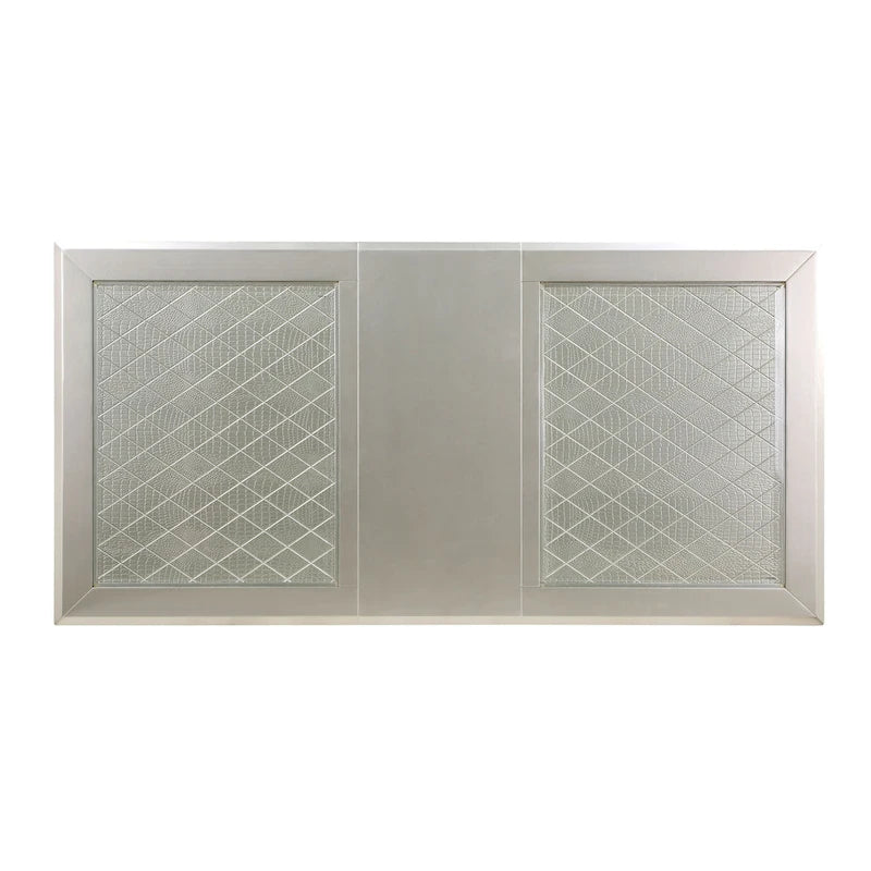 Table de salle à manger extensible glamour de 84 pouces avec base en carreaux miroir