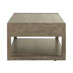 Dusty Taupe Cocktail Table with Drawers and Casters