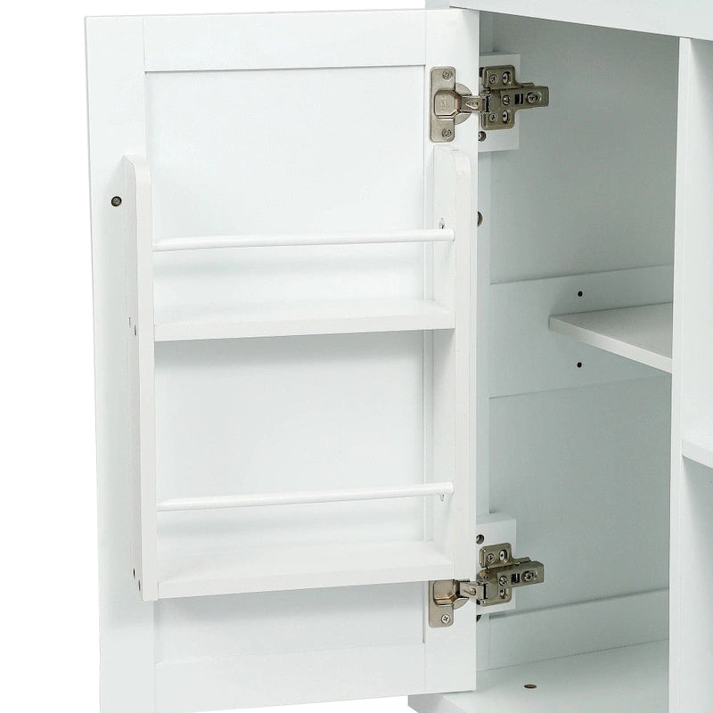 Isola da cucina in MDF larga 53 in. con piano di lavoro e mobile contenitore