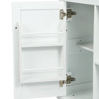 Isola da cucina in MDF larga 53 in. con piano di lavoro e mobile contenitore