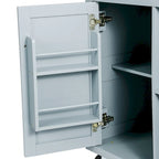 Isola da cucina in MDF larga 53 in. con piano di lavoro e mobile contenitore