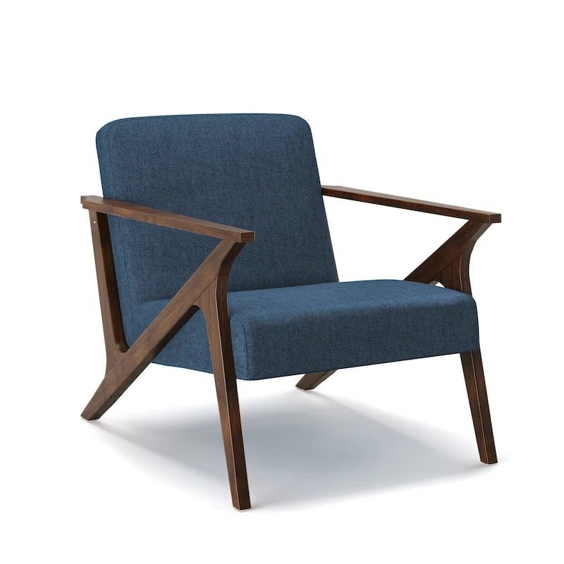Wood Frame Upholstered Accent Chair
