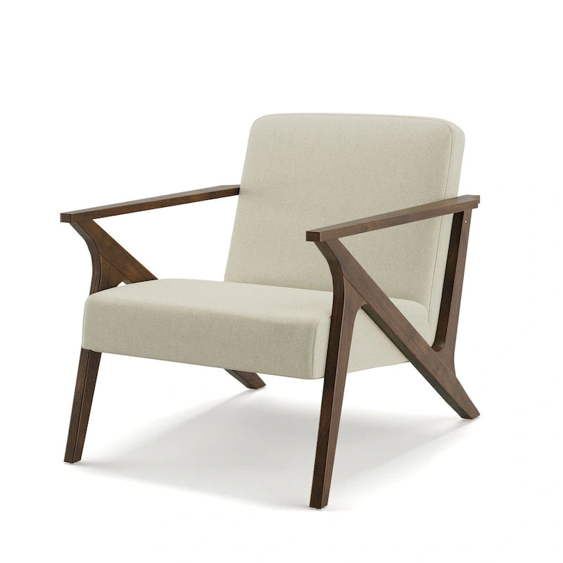 Wood Frame Upholstered Accent Chair