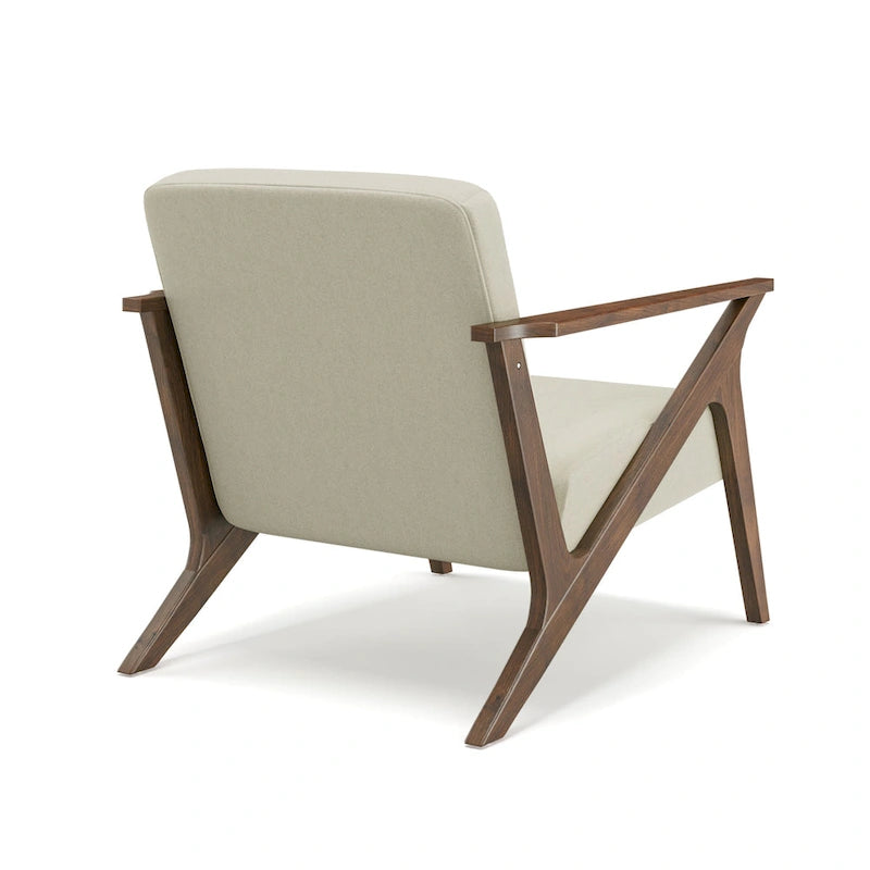 Wood Frame Upholstered Accent Chair