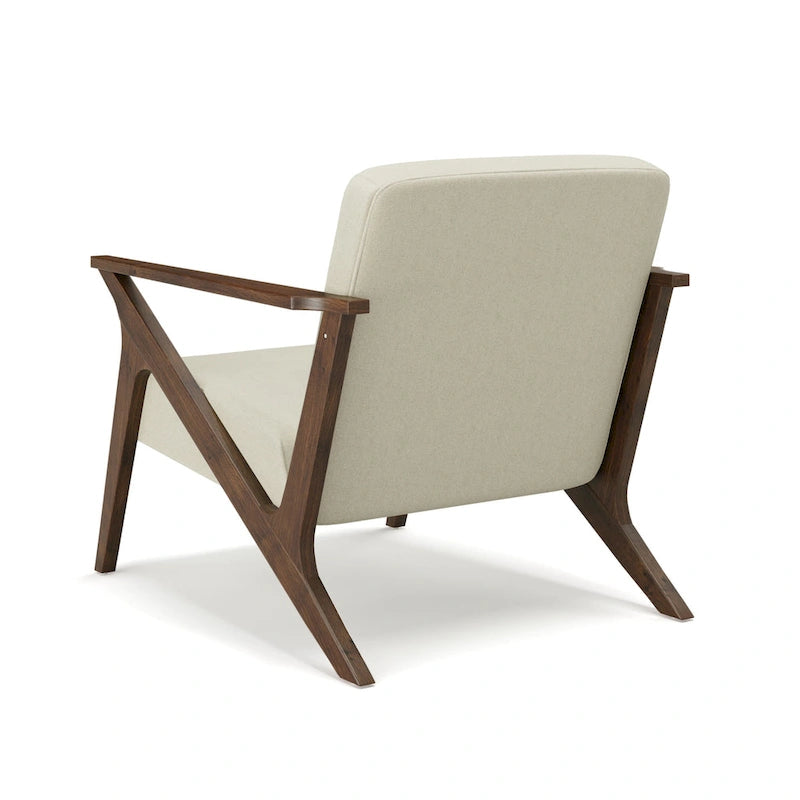 Wood Frame Upholstered Accent Chair