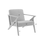 Wood Frame Upholstered Accent Chair