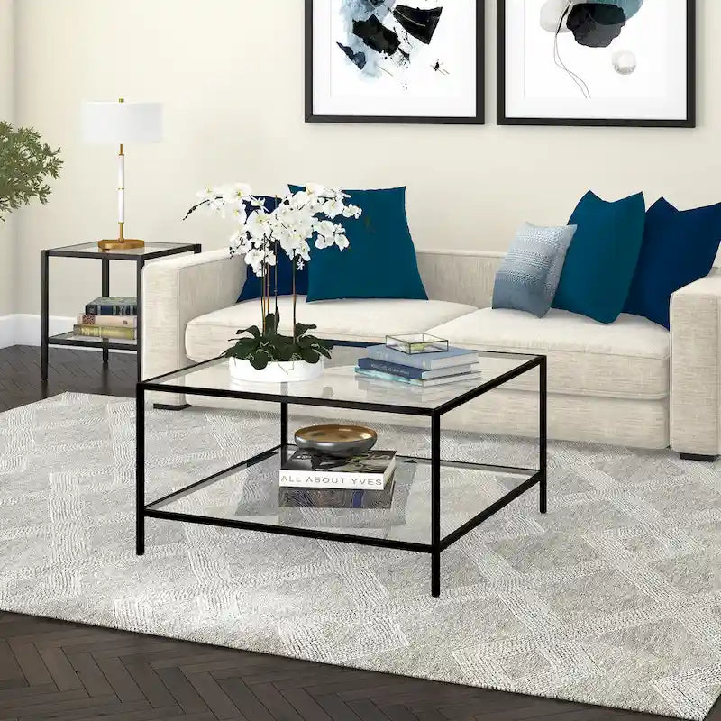 32 Square Coffee Table with Shelf