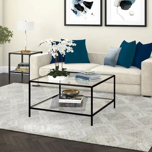 32 Square Coffee Table with Shelf