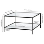 32 Square Coffee Table with Shelf
