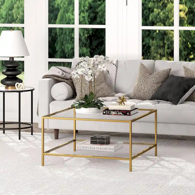 32 Square Coffee Table with Shelf