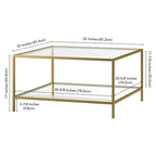 32 Square Coffee Table with Shelf