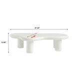 Cloud Coffee Table, Irregular Modern Coffee Table Decor with 4 Legs