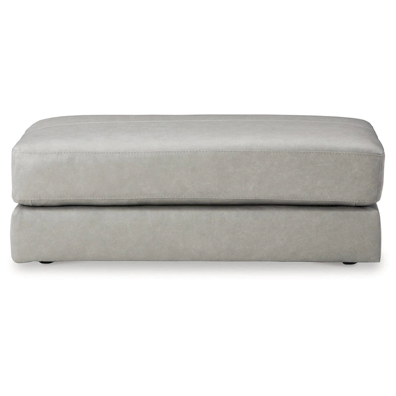Oversized Accent Ottoman in Leather and Faux Leather