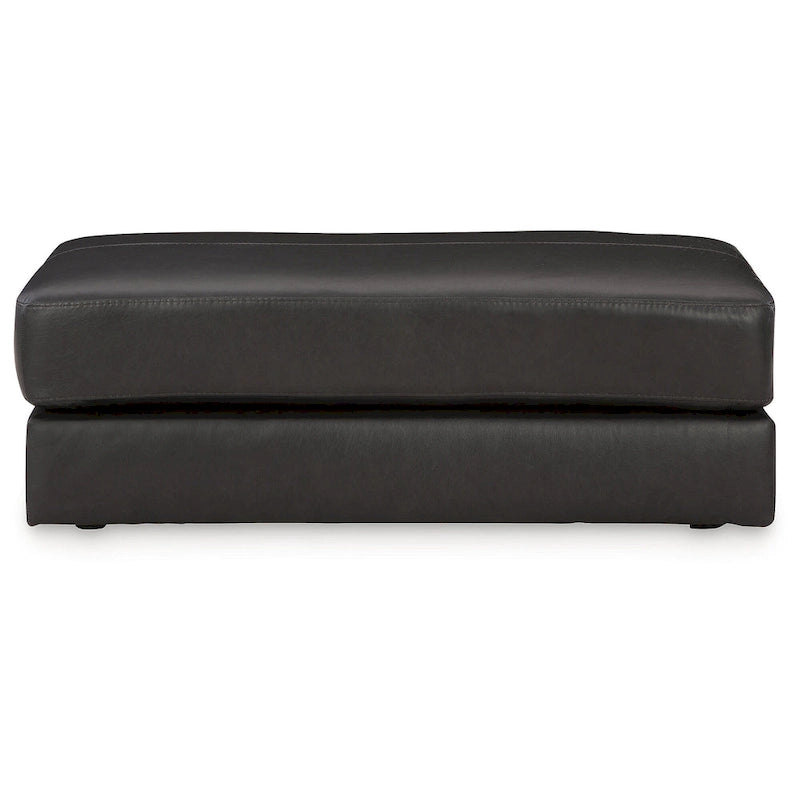 Oversized Accent Ottoman in Leather and Faux Leather