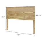 Holzwerkstoff in Eichenoptik mit Kopfteil aus natürlichem Rattan, für King- oder Queen-Size