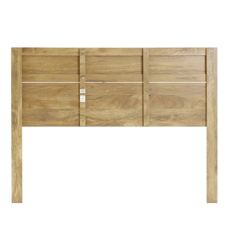 Holzwerkstoff in Eichenoptik mit Kopfteil aus natürlichem Rattan, für King- oder Queen-Size