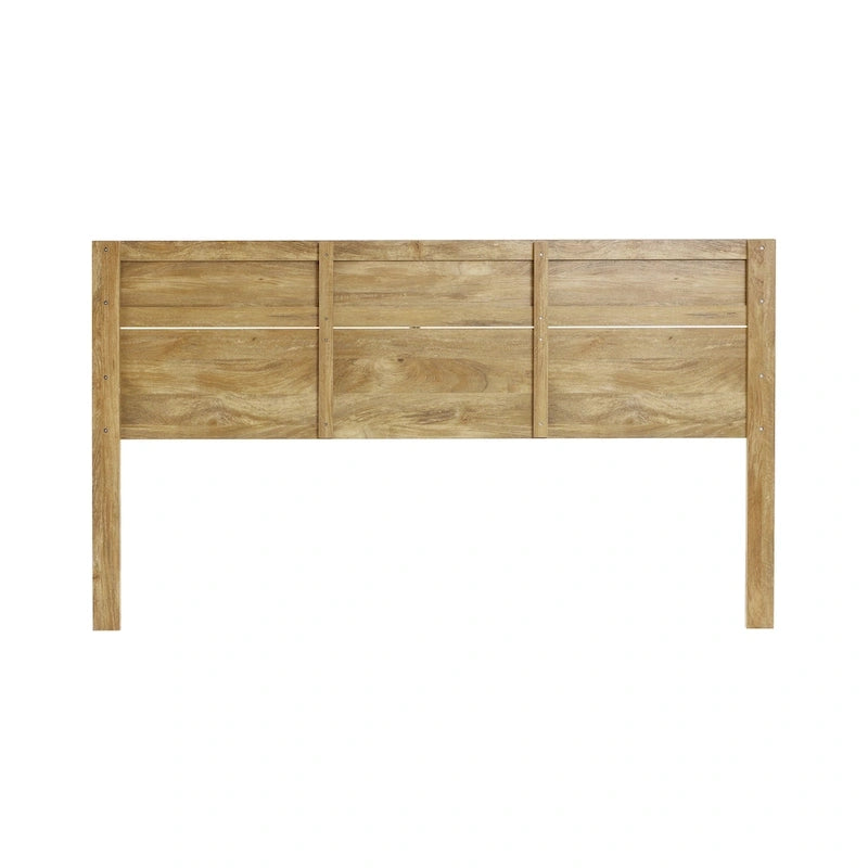Holzwerkstoff in Eichenoptik mit Kopfteil aus natürlichem Rattan, für King- oder Queen-Size