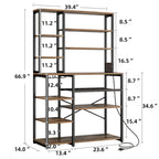Scaffale da forno e supporto per microonde da cucina da 40, stazione caffè, porta vino e ripiani multiuso