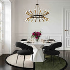 Boucle Upholstered Dining Chair with Stainless Steel Legs