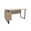 Modern kantoorbureau, computerbureau, werkstation met opbergladen