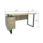 Modern kantoorbureau, computerbureau, werkstation met opbergladen