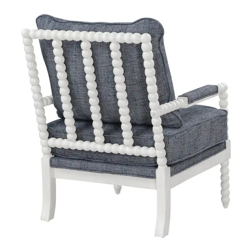 Classic Spindle Accent Chair with Distressed Wood Frame