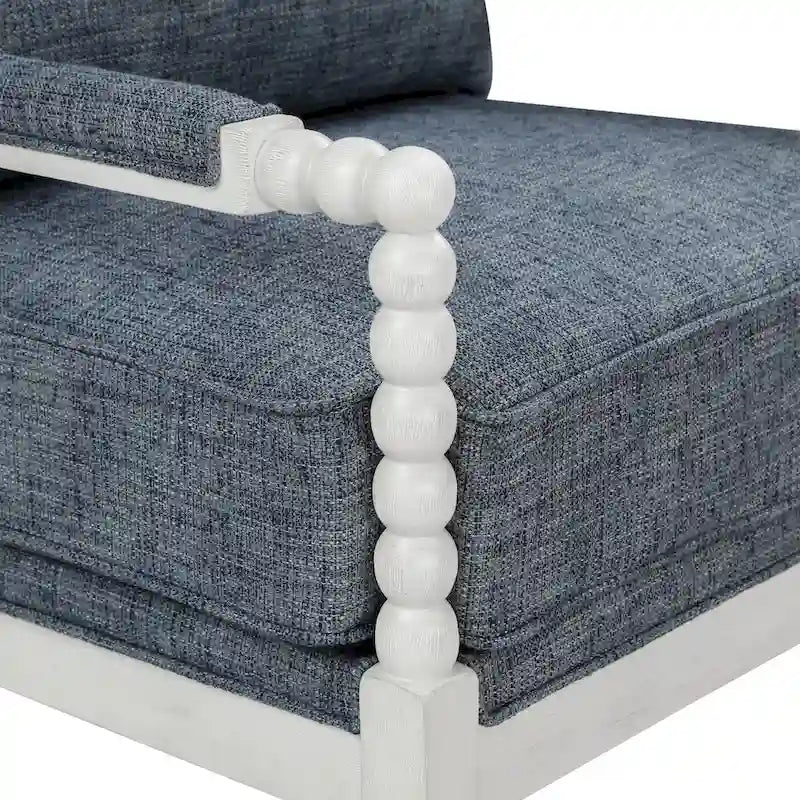 Classic Spindle Accent Chair with Distressed Wood Frame