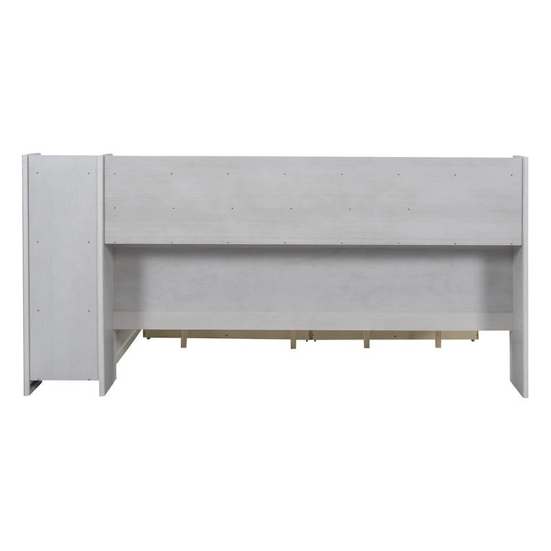 Wooden Full Size Daybed with Storage Shelves
