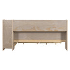 Wooden Full Size Daybed with Storage Shelves