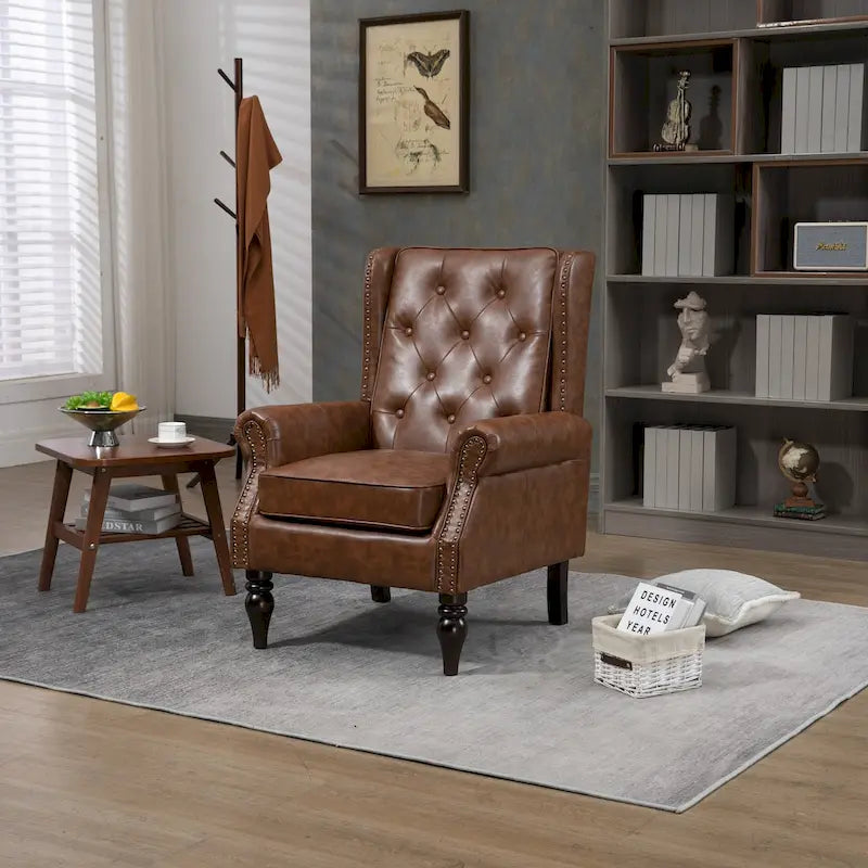 Sessel mit Holzgestell, moderner Akzentstuhl und Loungesessel fürs Wohnzimmer