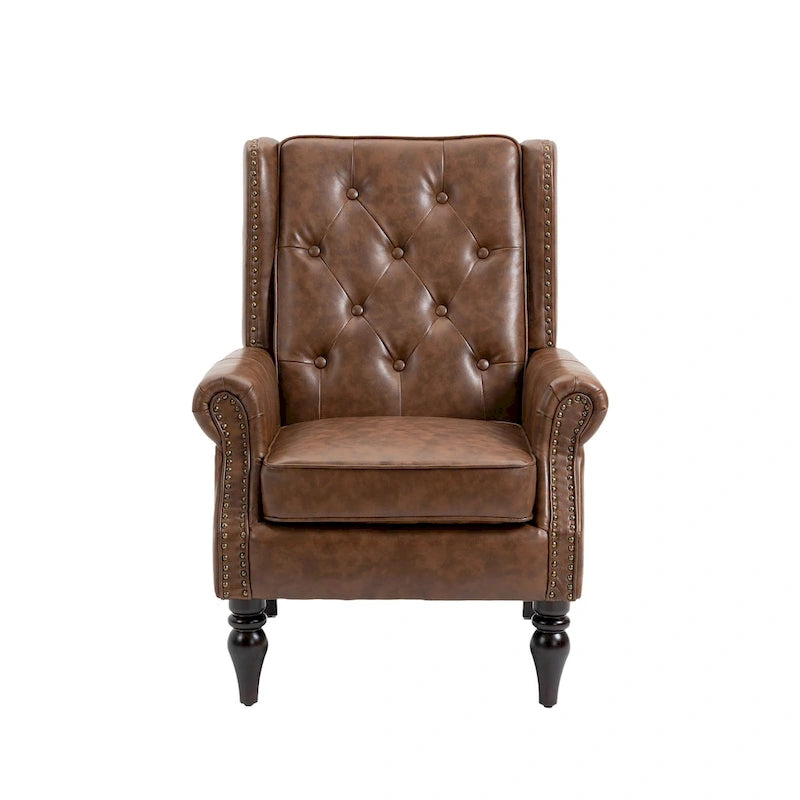Sessel mit Holzgestell, moderner Akzentstuhl und Loungesessel fürs Wohnzimmer