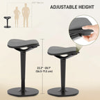 Standing Desk Chair, Ergonomic Backless Wobble Stool, Height Adjustable Tall Office Chair Inches