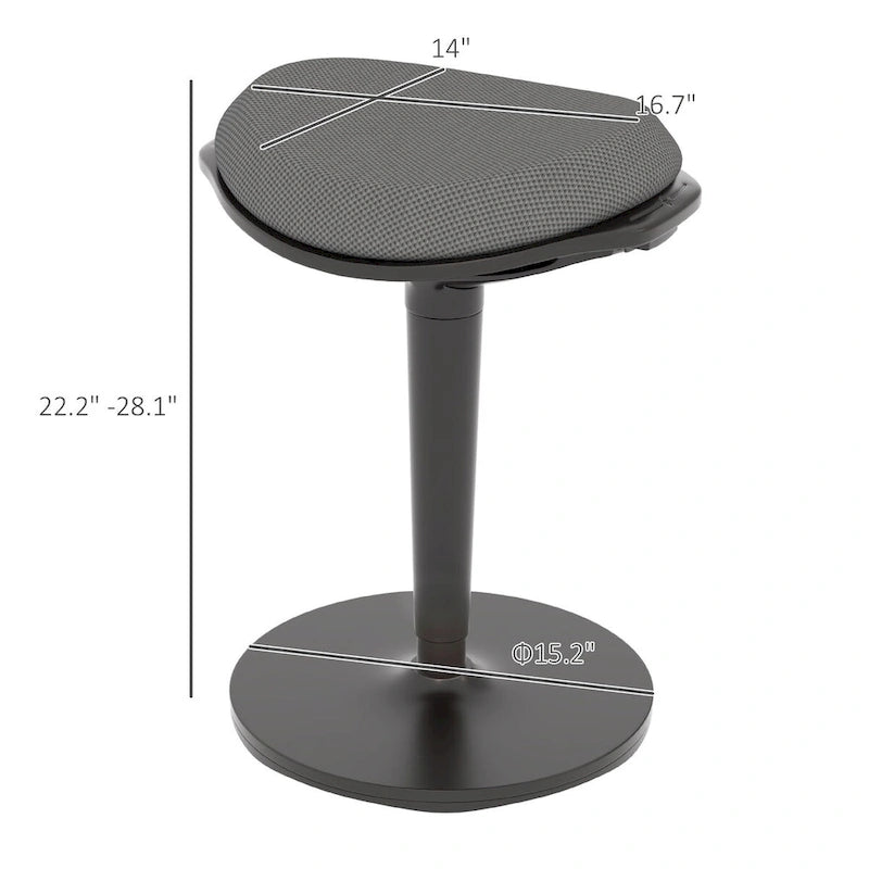 Standing Desk Chair, Ergonomic Backless Wobble Stool, Height Adjustable Tall Office Chair Inches