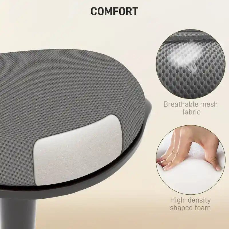 Standing Desk Chair, Ergonomic Backless Wobble Stool, Height Adjustable Tall Office Chair Inches