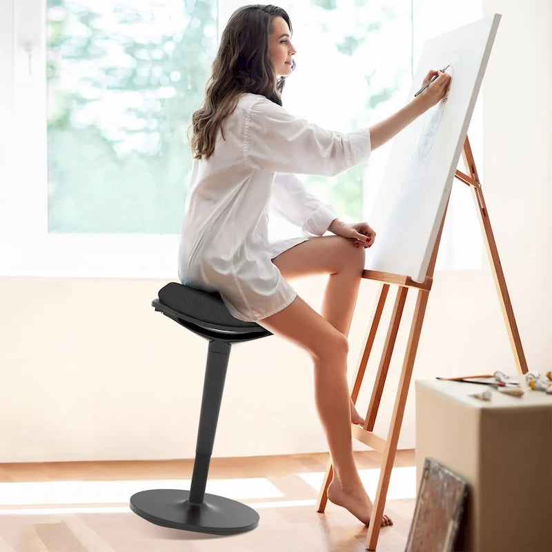 Standing Desk Chair, Ergonomic Backless Wobble Stool, Height Adjustable Tall Office Chair Inches