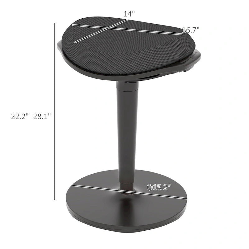 Standing Desk Chair, Ergonomic Backless Wobble Stool, Height Adjustable Tall Office Chair Inches