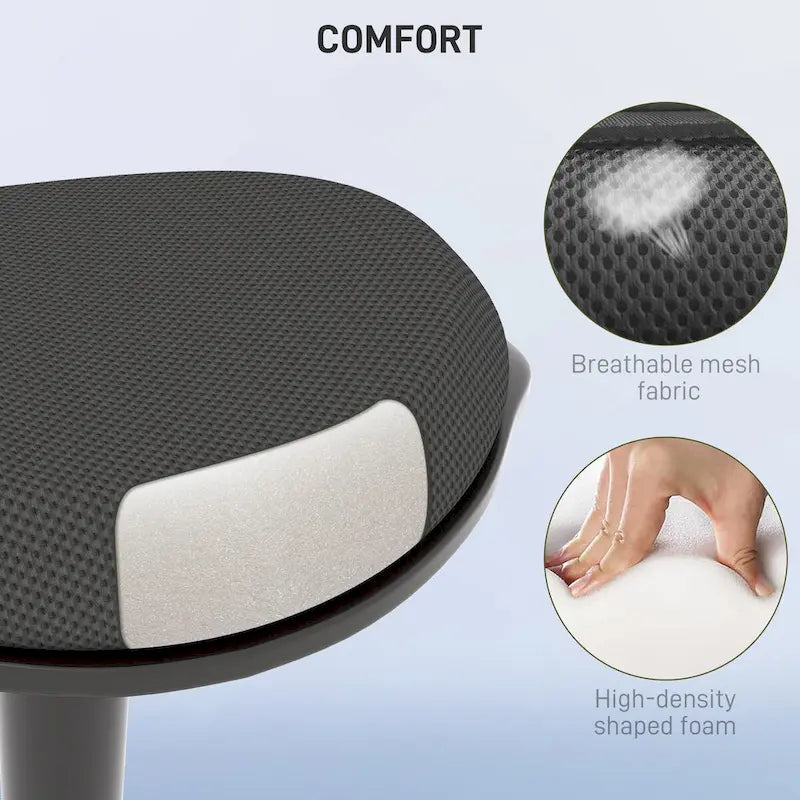 Standing Desk Chair, Ergonomic Backless Wobble Stool, Height Adjustable Tall Office Chair Inches