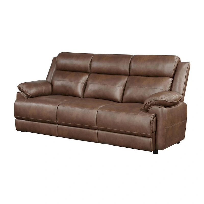 Dark Brown Padded Arm Sofa