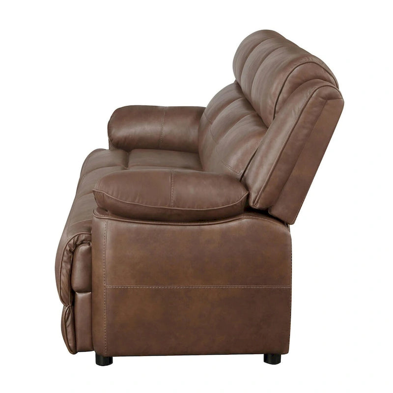 Dark Brown Padded Arm Sofa
