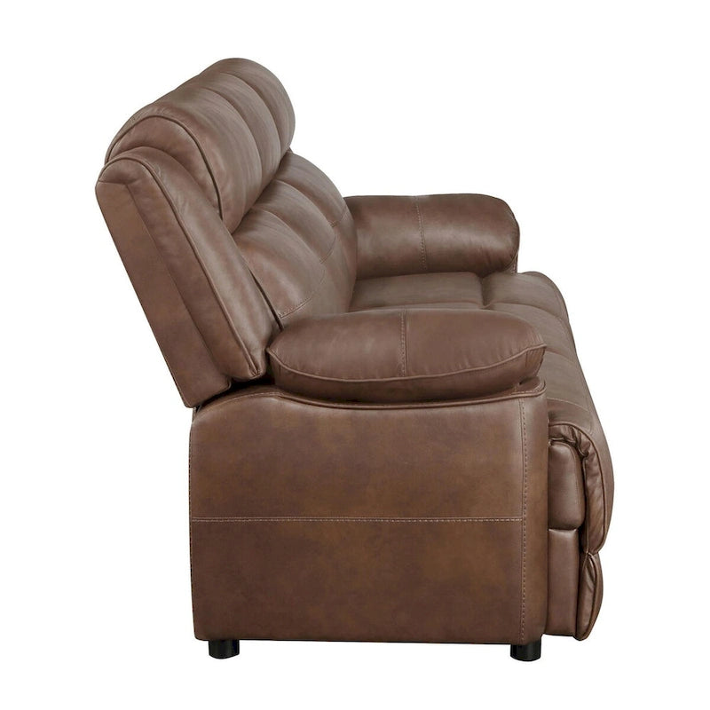 Dark Brown Padded Arm Sofa